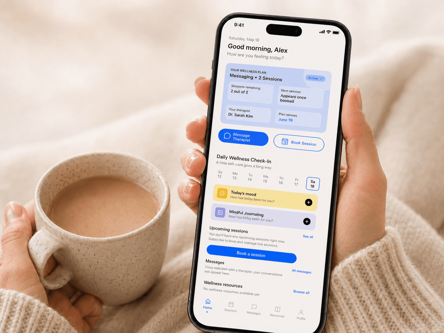 PalmState Health mobile support experience